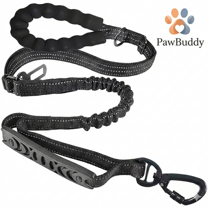 🐾 PawBuddy 4-in-1 Shock-Absorbing Dog Leash – Khaki Edition 🐾