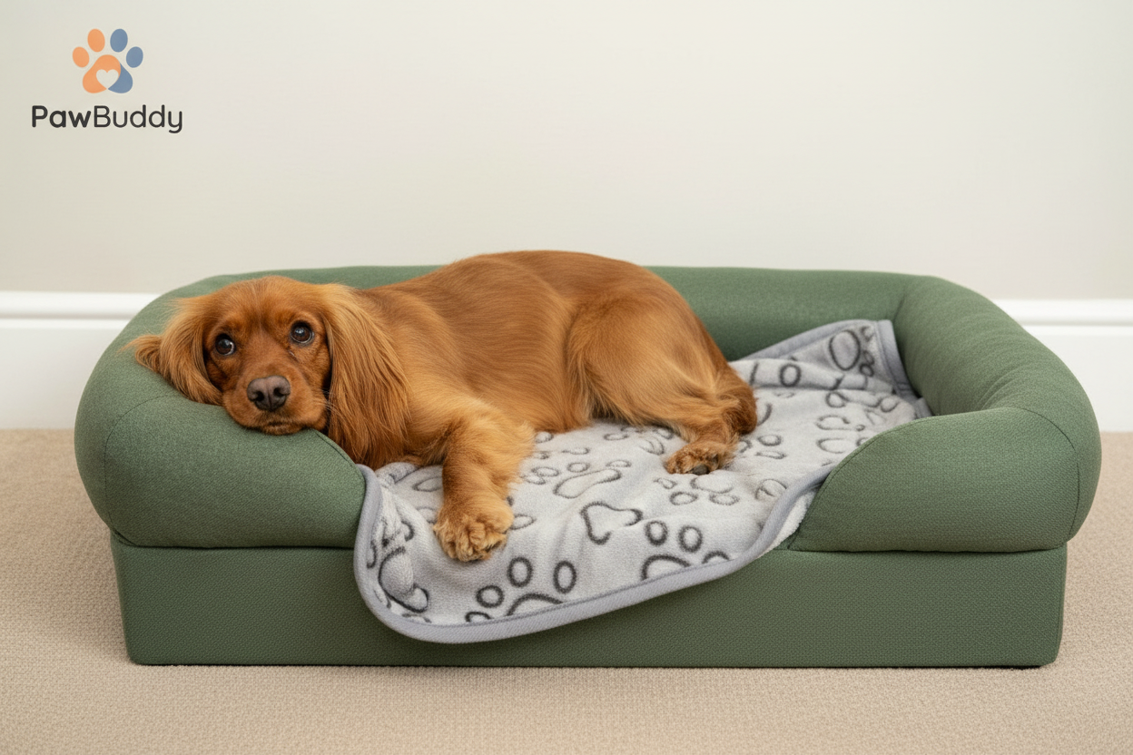 PawBuddy™ Paw Print Fleece Blanket
