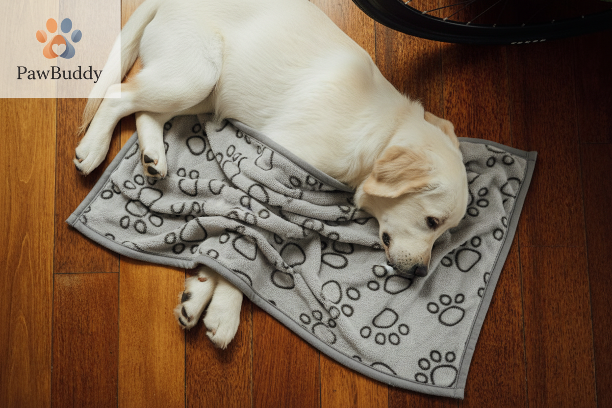 PawBuddy™ Paw Print Fleece Blanket